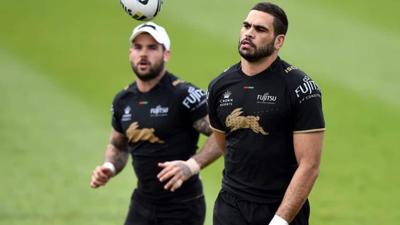 A file image of South Sydney players Adam Reynolds and Greg Inglis