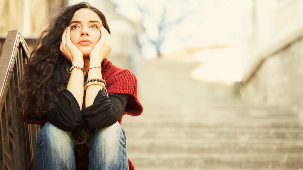 thoughtful young woman