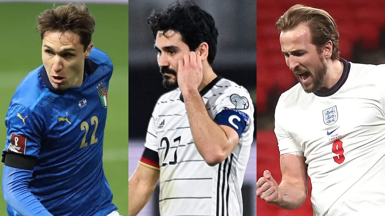 Federico Chiesa, Ilkay Gundogan, Harry Kane