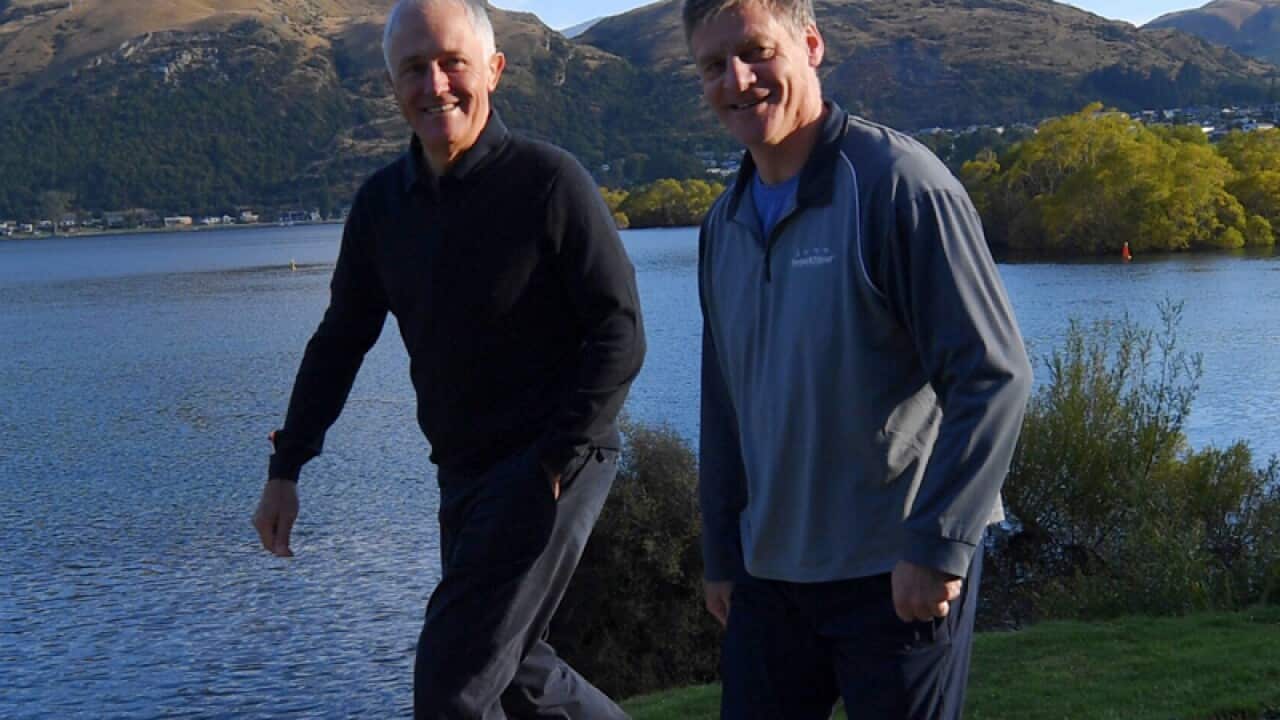 Australia's PM Malcolm Turnbull and New Zealand's PM Bill English