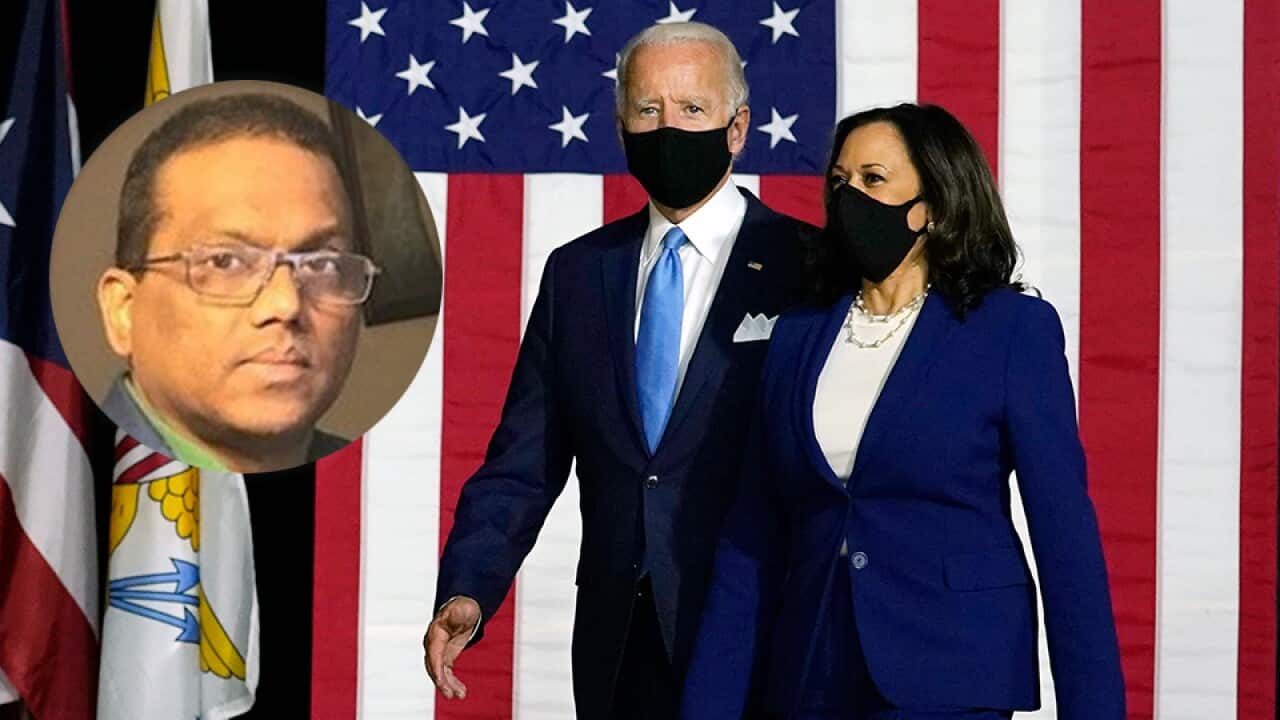 US President elect, Joe Biden & Vice-President elect, Kamala Harris. Inset: Dr S I Keethaponcalan
