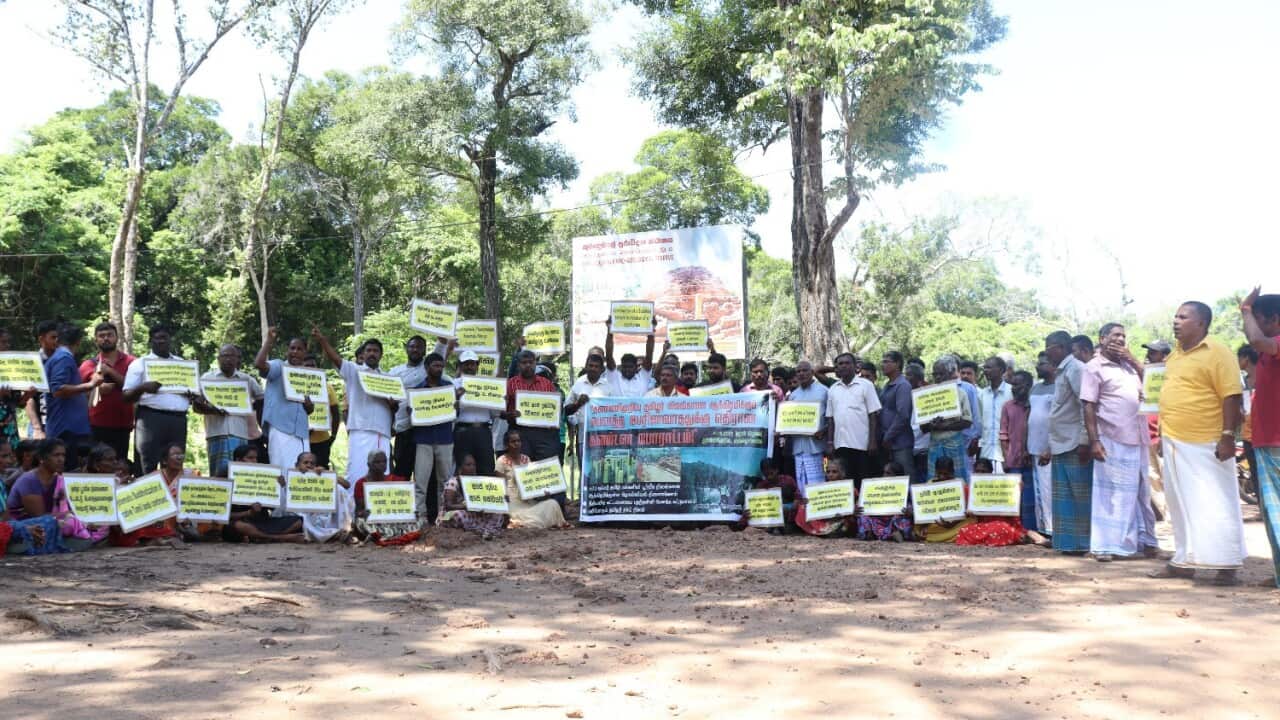 Protest in Mullaitivu, Sri Lanka