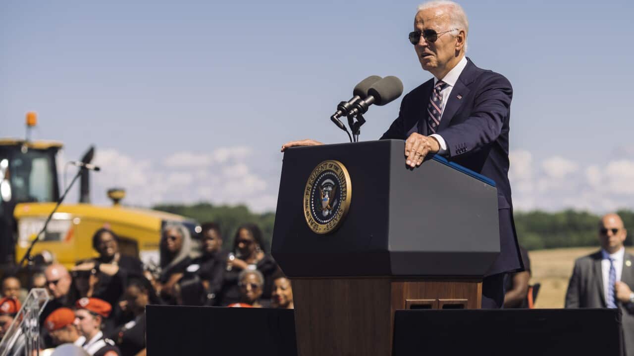 President Biden Visits Groundbreaking Of New Intel Semiconductor Manufacturing Facility In Ohio