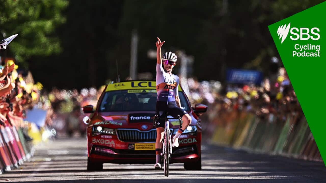 CHAMBERY, FRANCE - AUGUST 01: Maeva Squiban of France and UAE Team ADQ celebrates at finish line as stage winner during the 4th Tour de France Femmes 2025, Stage 7 a 159.7km stage from Bourg-en-Bresse to Chambery / #UCIWWT / on August 01, 2025 in Bourg-en-Bresse, France. (Photo by Szymon Gruchalski/Getty Images)