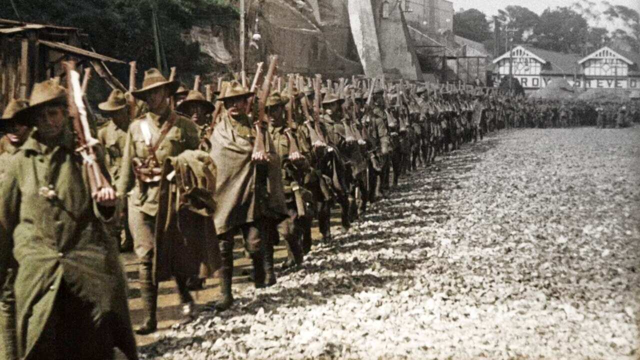 australia in colour, WWI troops