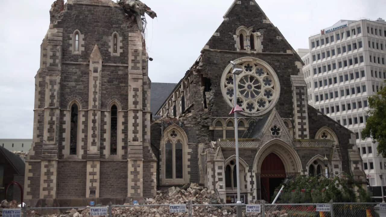 Christchurch cathedral, a few days after the earthquake (SBS-Allan Lee().jpg