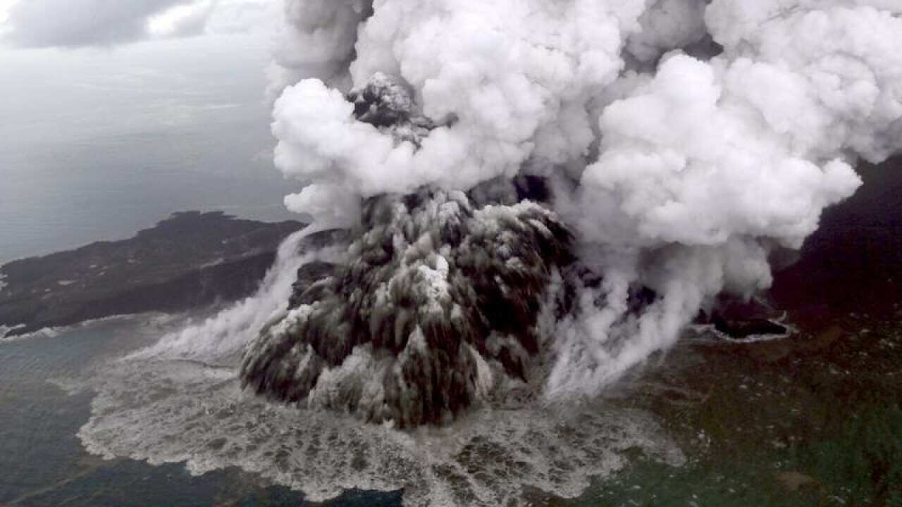 Anak Krakatau erupting