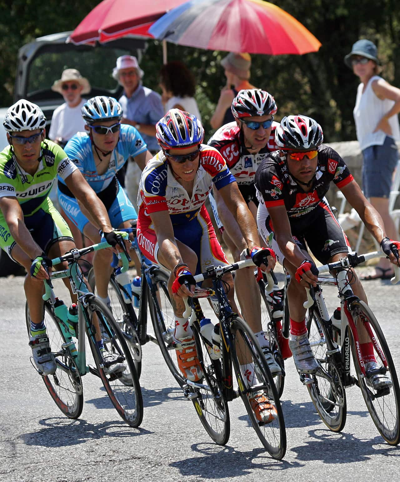 July 15, 2006 Tour de France: The winning move forms on the road to Montélimar.