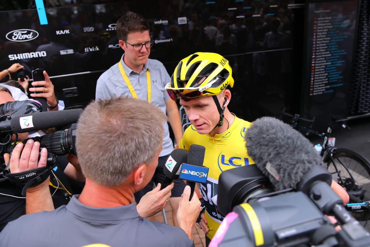 The busiest time for Chris Froome is likely to be after the stage.