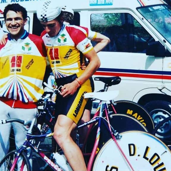 Marcel Lema prepares for a TT with French club St Michel in 1988 (Supplied)