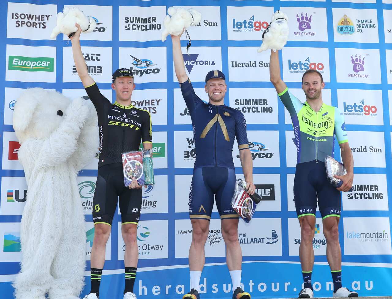 Jayco Herald Sun Tour podium.