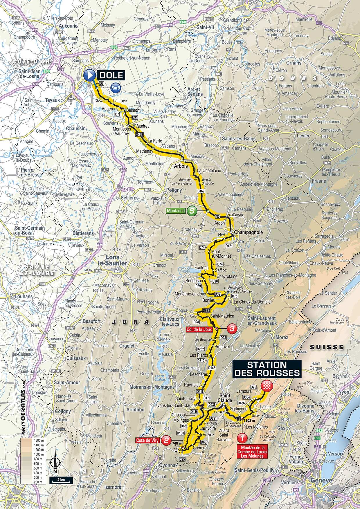'Made in Jura': the eighth leg of the Tour is entirely in the Jura mountain range.