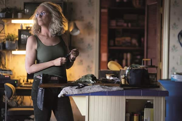 In Halloween, Jamie Lee Curtis returns to her iconic role as Laurie Strode, who comes to her final confrontation with Michael Myers, the masked figure who has haunted her since she narrowly escaped his killing spree on Halloween night four decades ago.