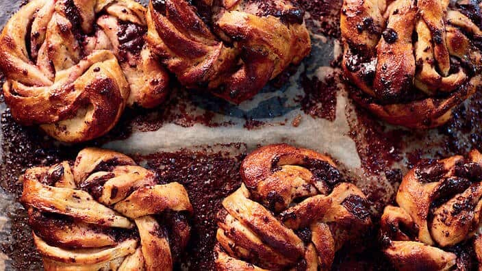Rachel Khoo's raspberry jam and chocolate buns (My Little Swedish Kitchen / Michael Joseph Books )