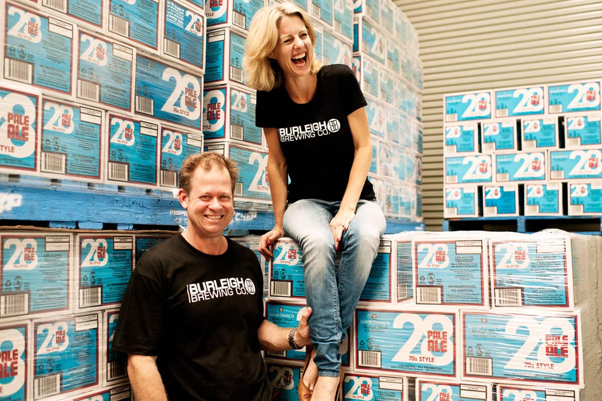 Brennan Fielding and wife Peta of Burleigh Brewing Company