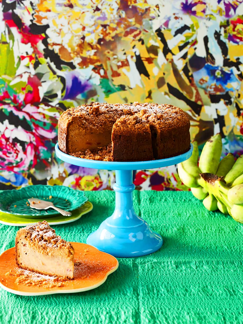 Banana streusel cake (cuca de banana)