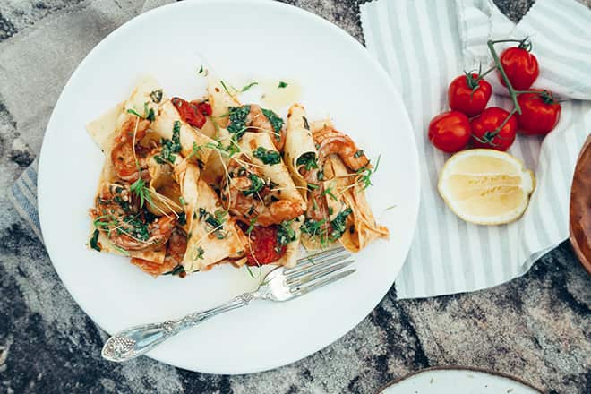 Lazy seafood lasagne