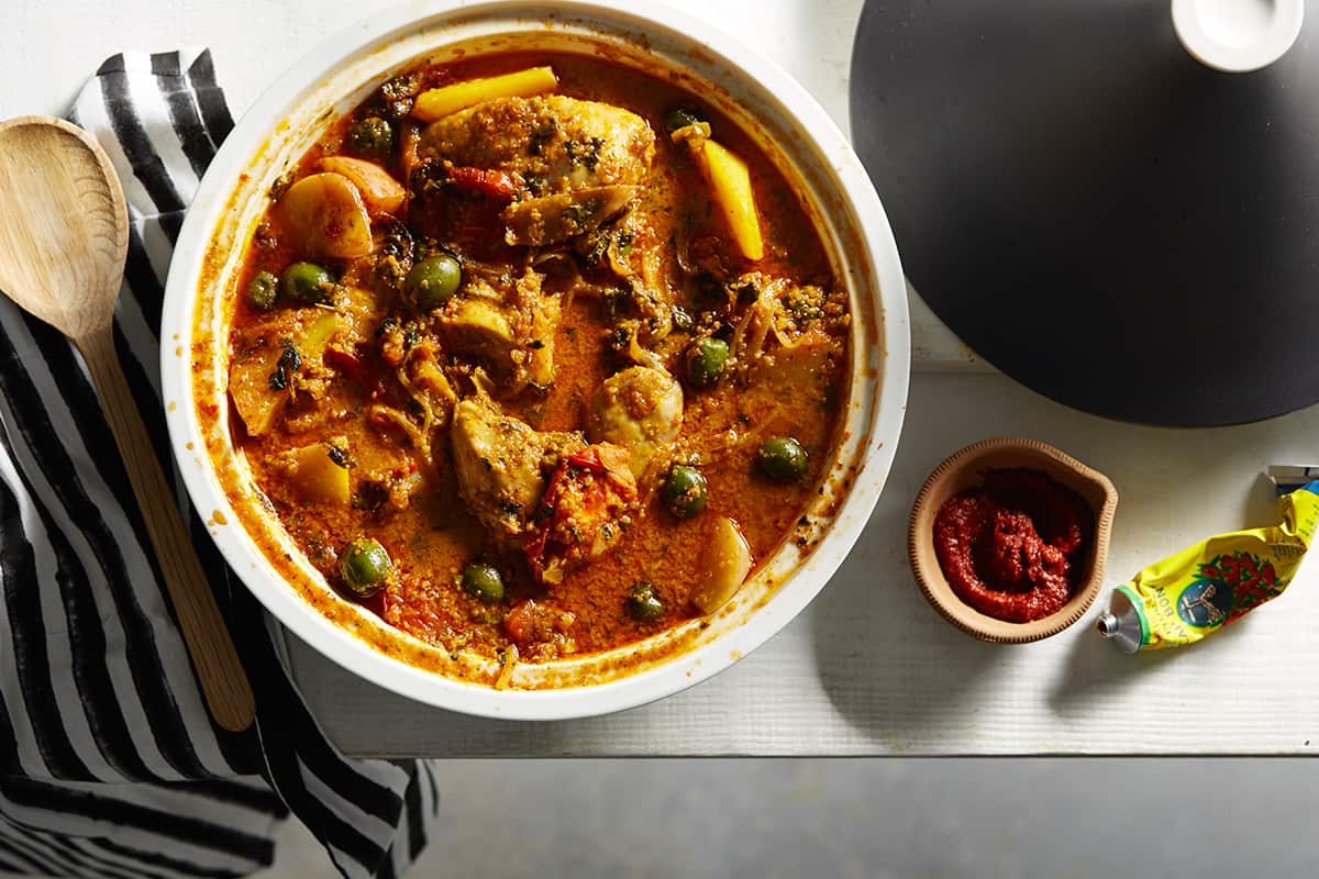 Chicken tagine with preserved lemons