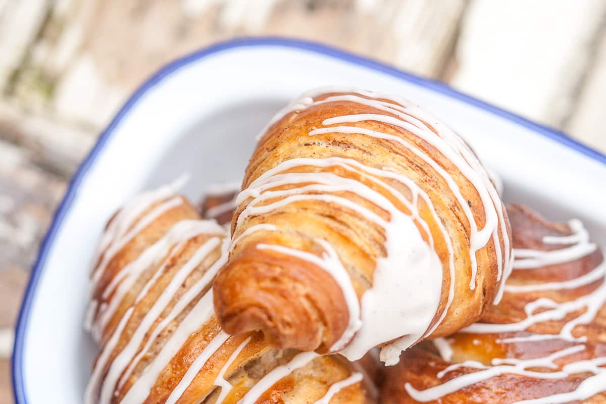 Croissants a bit like cinnamon buns  (des croissants un peu comme des kanelbullar)