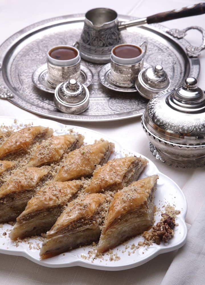 Turkish Baklava on plate