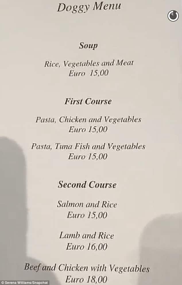 doggy menu