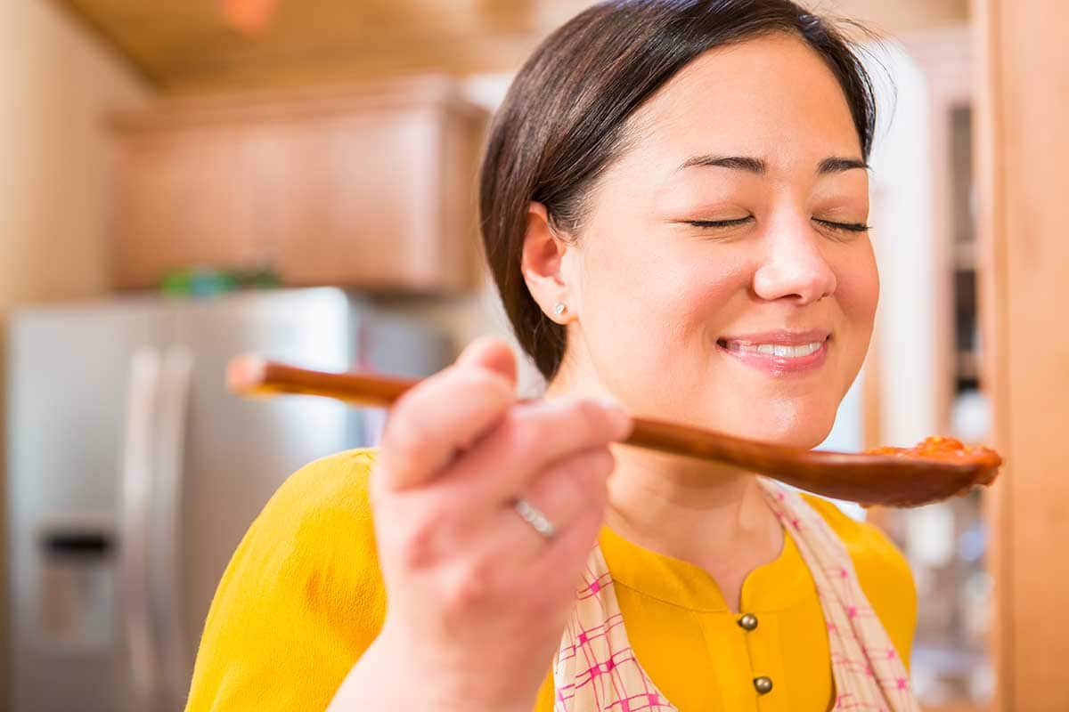 Woman eating