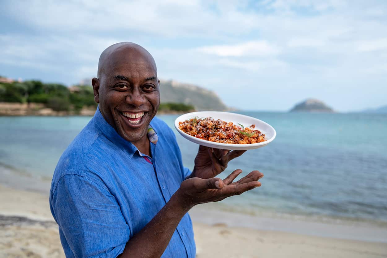 Ainsley Harriot with pasta