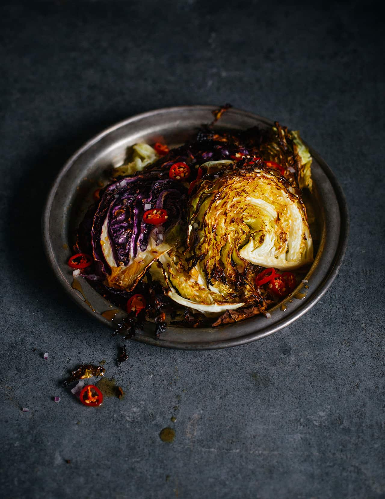 Grilled cabbage salad