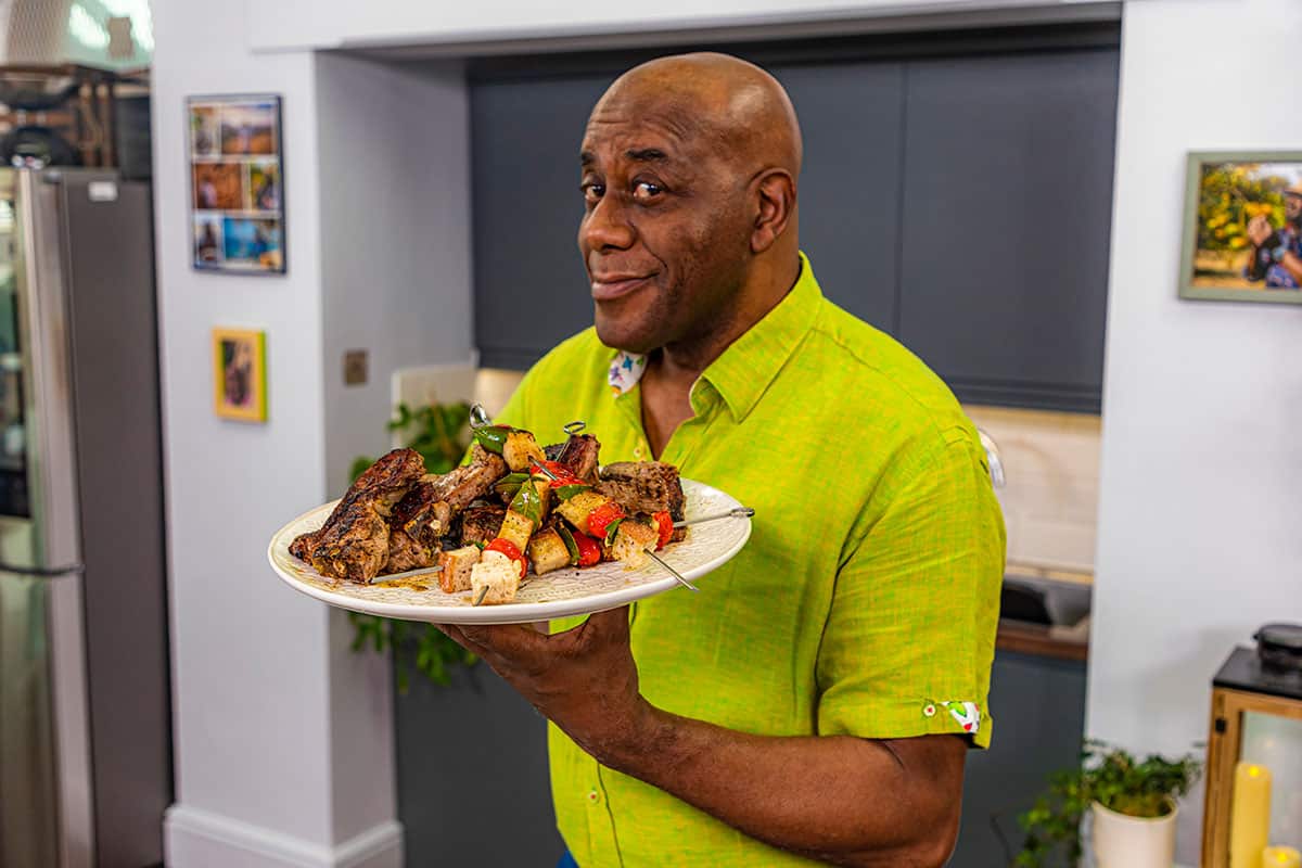 Ainsley Harriot with Cypriot lamb chops in episode 4