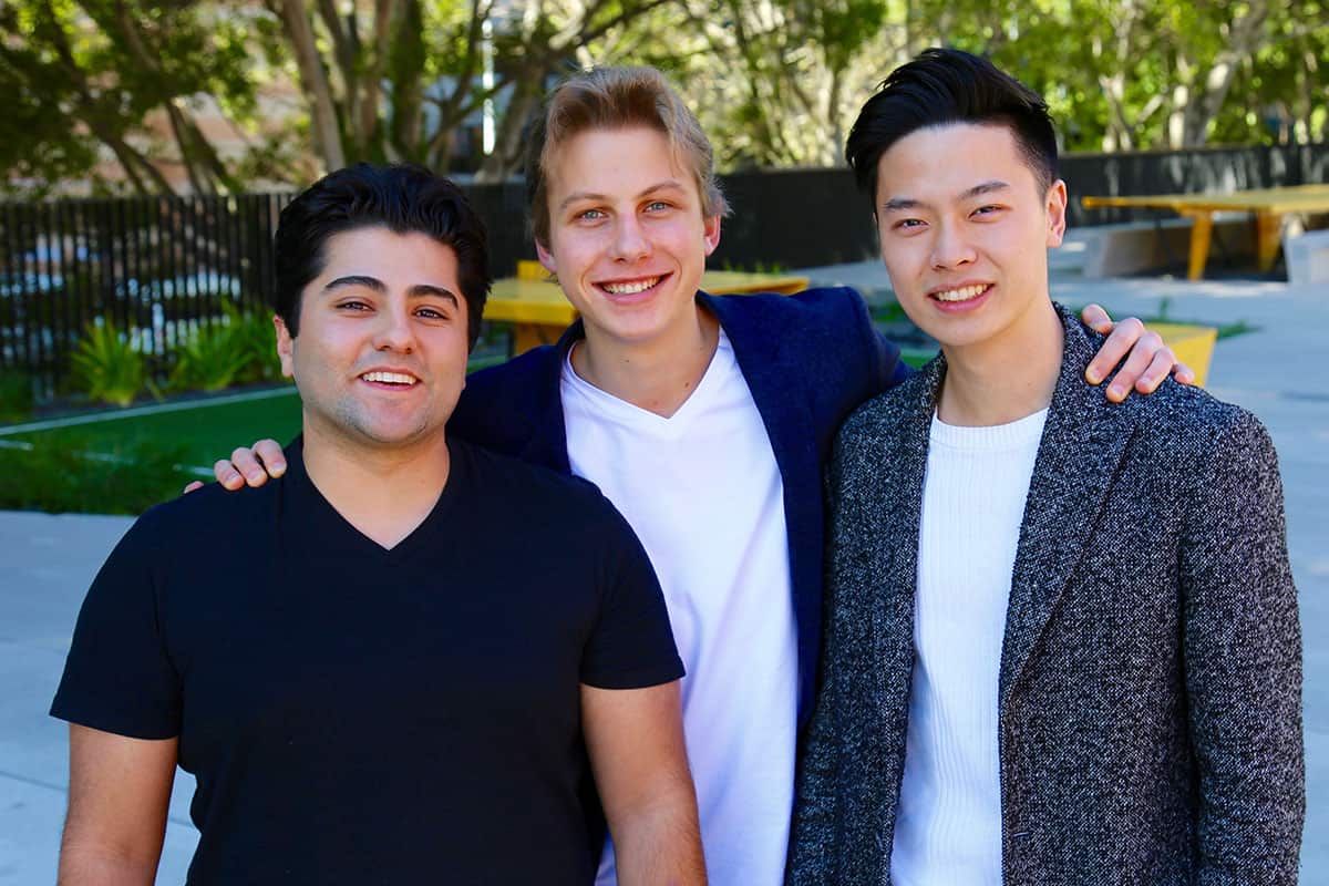 Siavash Sajjadi, Adam Love and Johnson Su of getFoodi