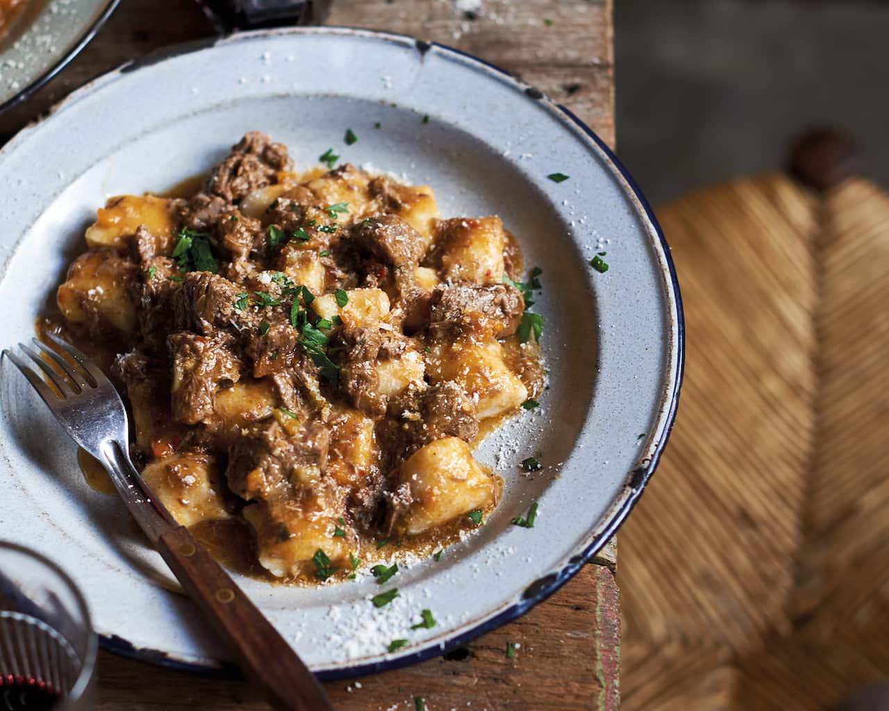 Gnocchi with beef ragu