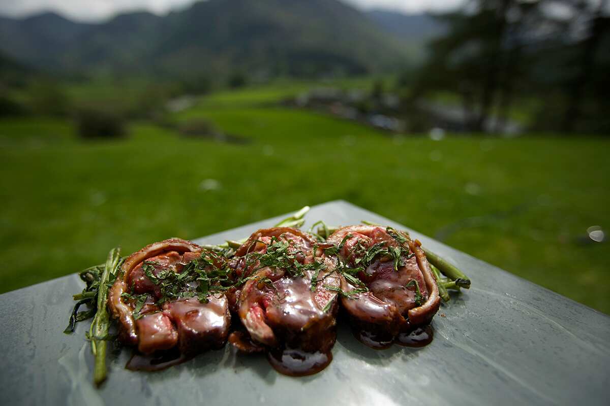 Herdwick hogget with orange marmalade sauce