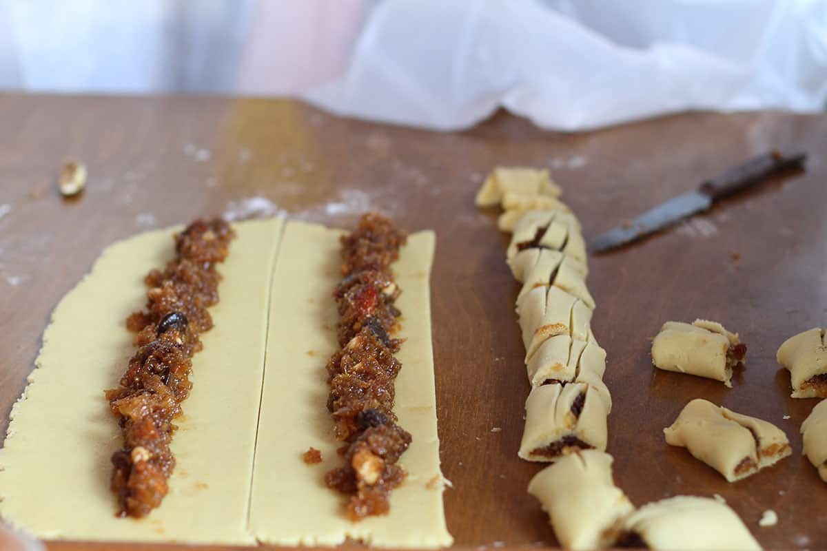 Biscuits being made at Ai Sapori Di Un Tempo