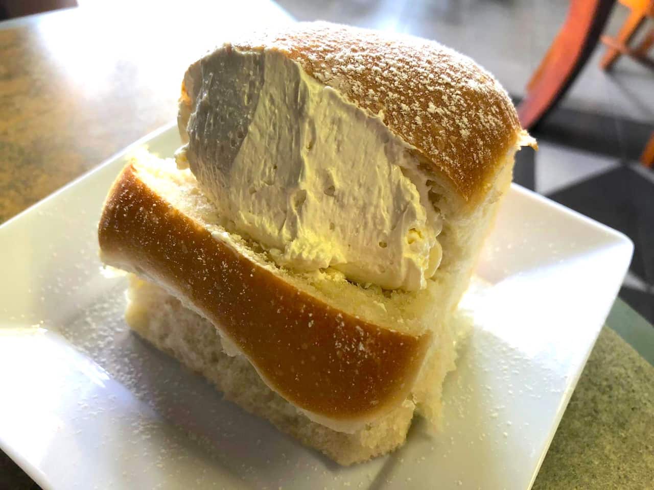 Cream buns are a favourite baked good in Fiji that’s commonly had alongside a mug of tea for breakfast or after a meal.