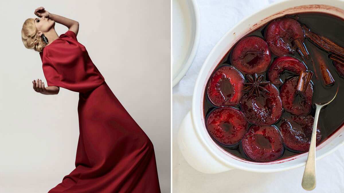 Monika Linkytė / Baked spiced red wine plums
