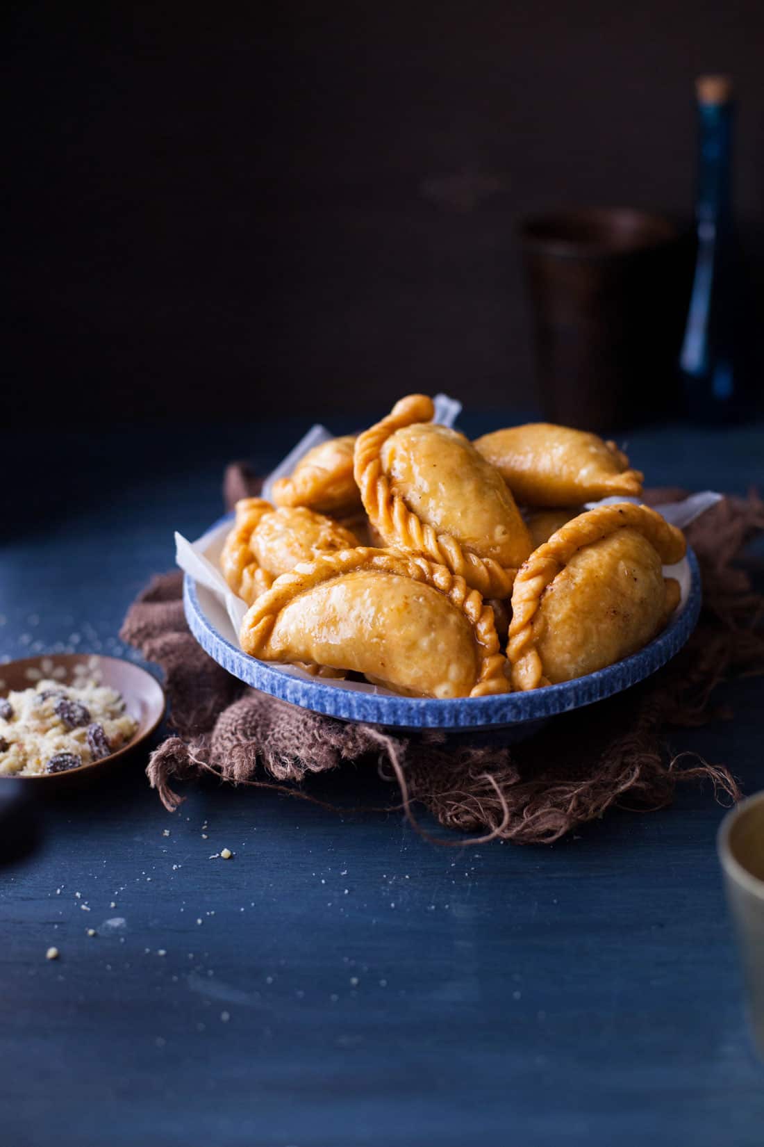 Coconut and nut pastries (mava gujiya)