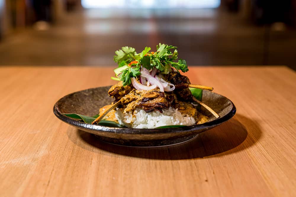 Barbecued lamb ribs from Rice Paper Scissors.