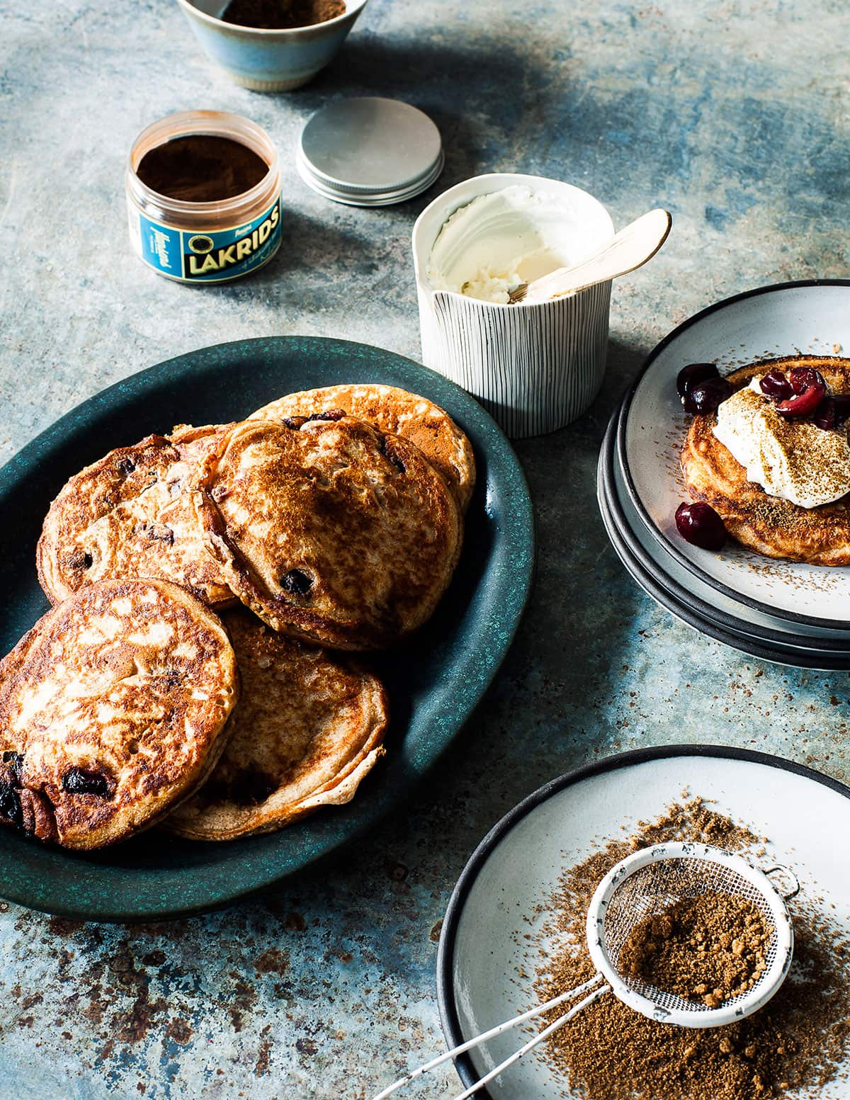 Cherry spelt cakes