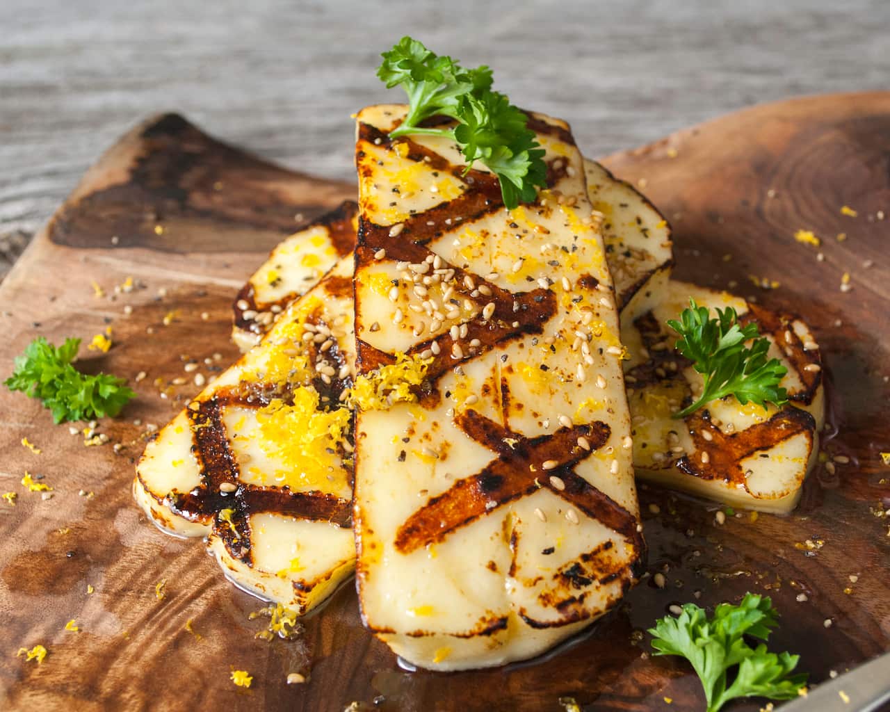 Grilled halloumi