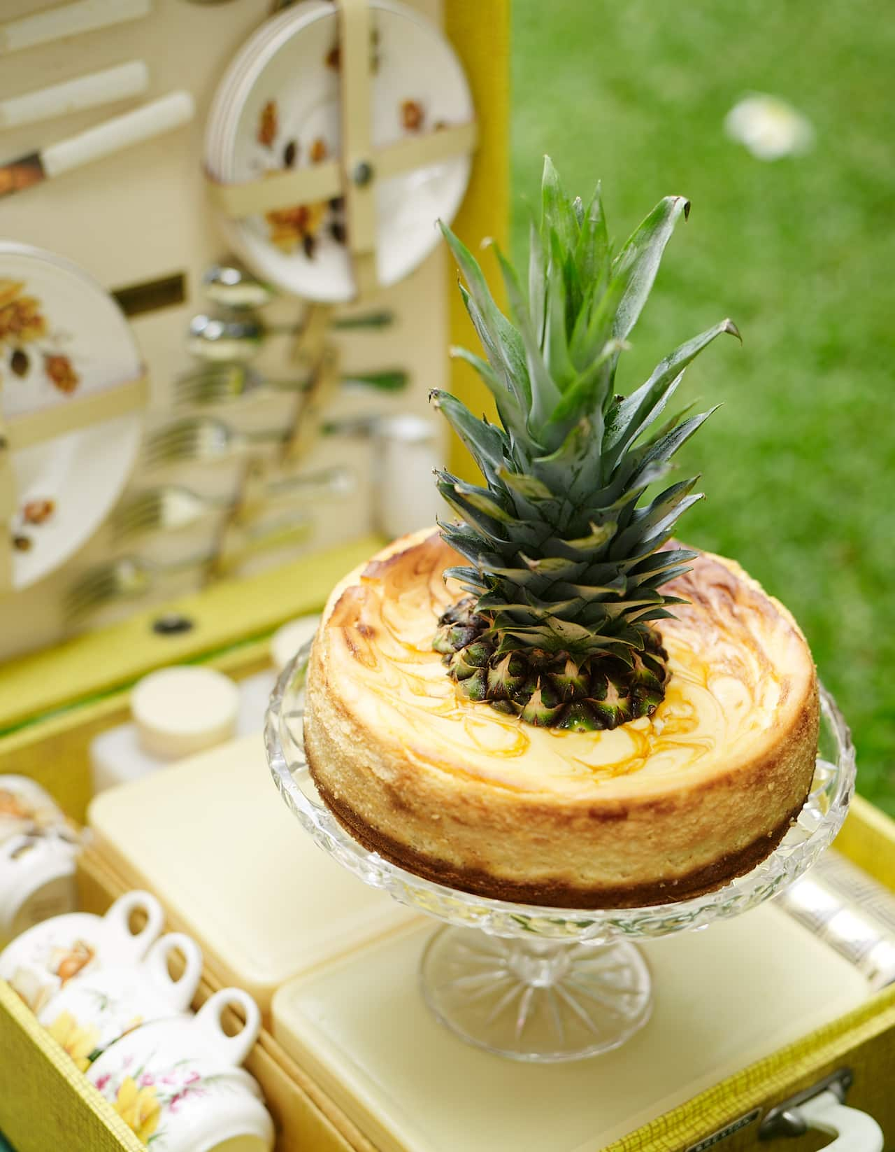 Pineapple and passionfruit cheesecake