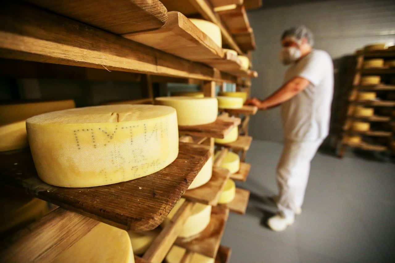 Russky Parmezan's owner Oleg Sirota at work.