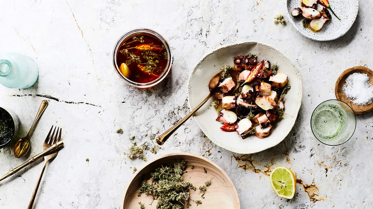 Octopus meze