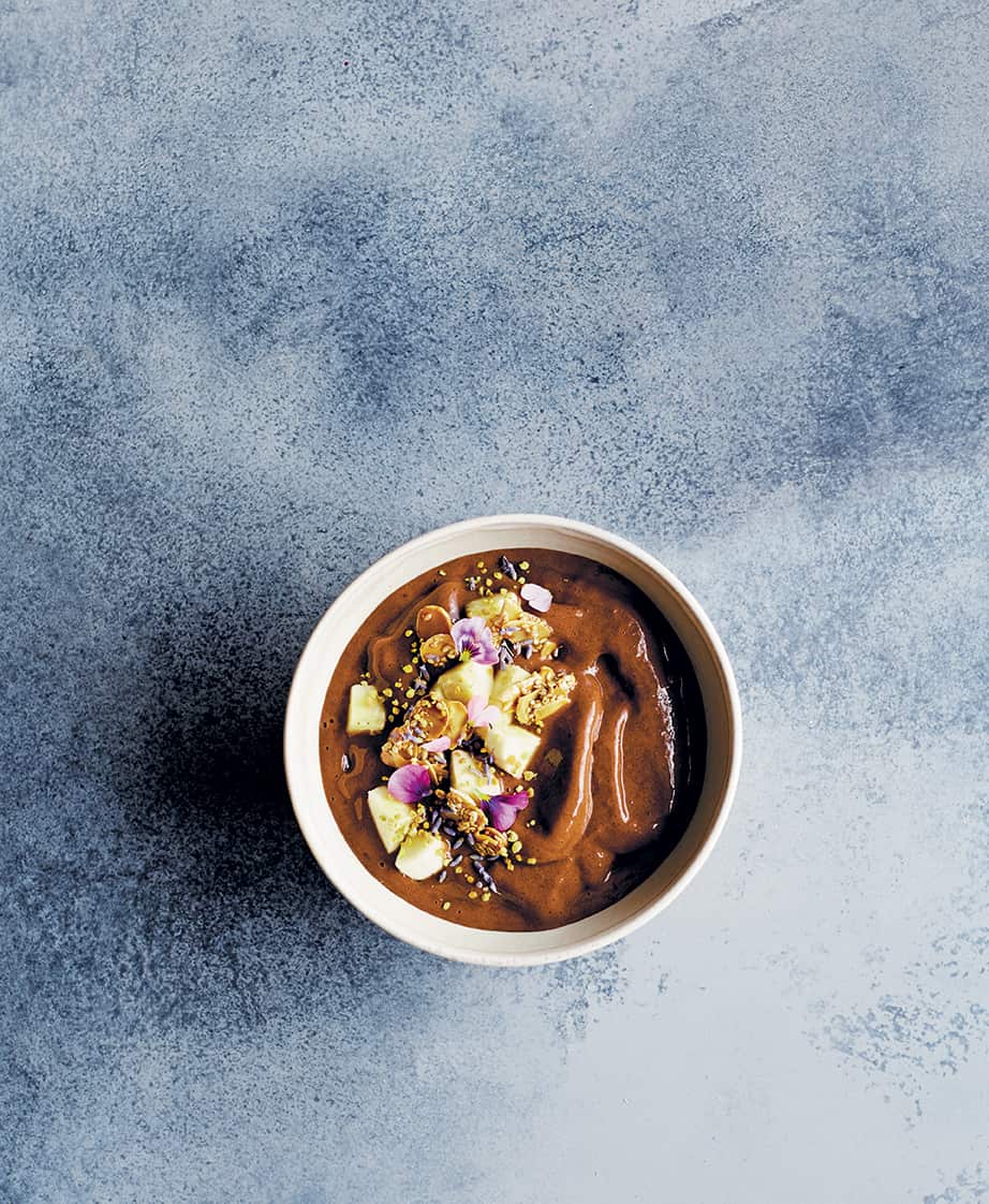 Carob & almond brownie smoothie