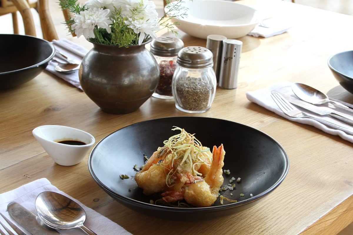 Tempura prawns