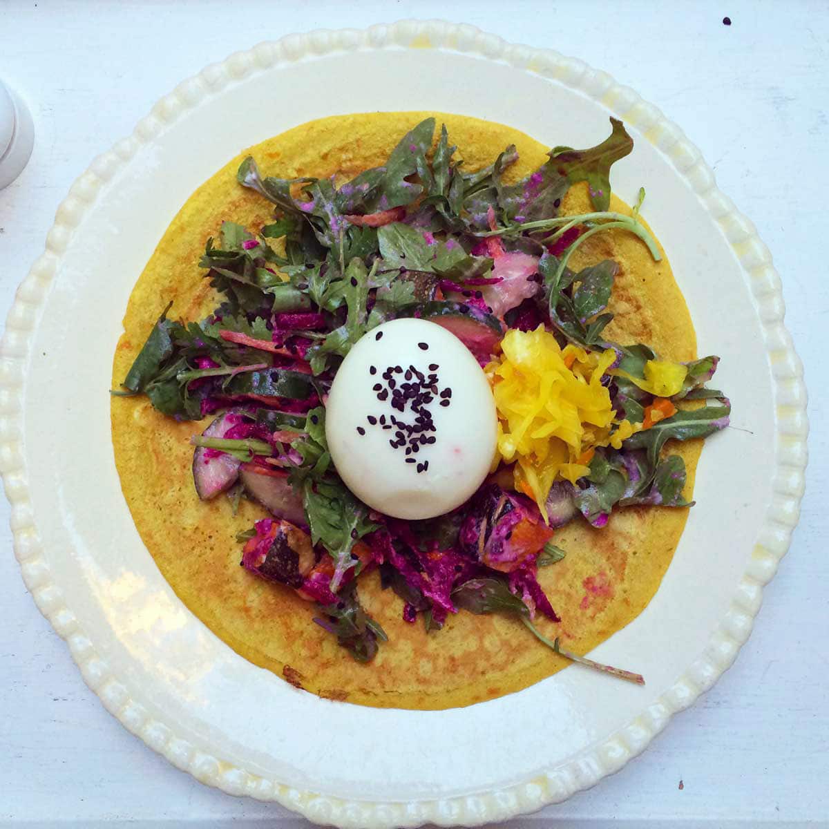 Turmeric crêpes