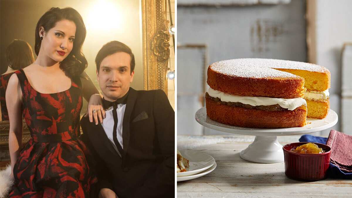 Electro Velvet / Victorian sponge with gooseberry jam