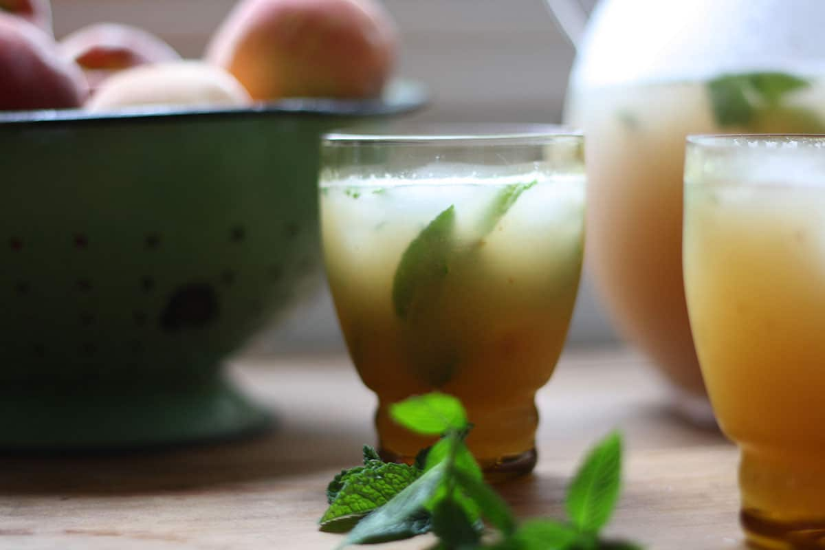 White peach and mint agua fresca