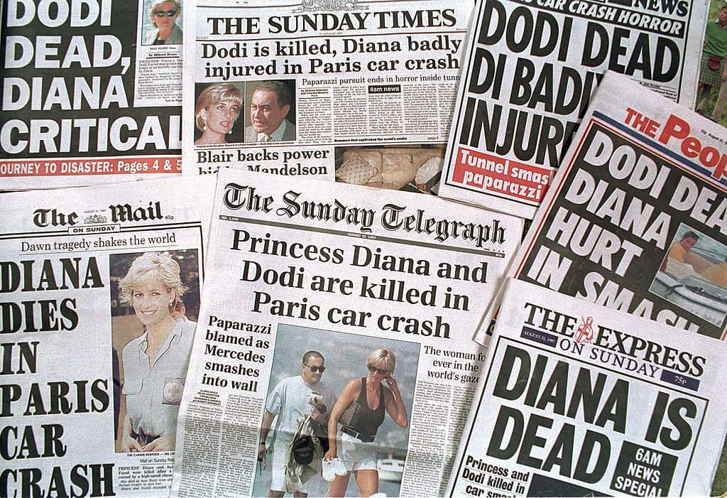 Newspapers Diana Death