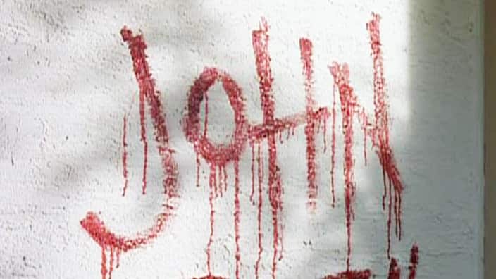 Blood scrawl