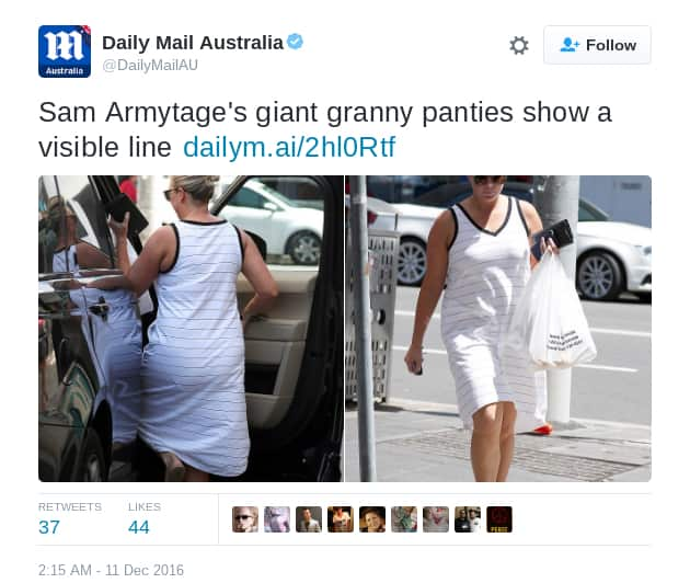 Daily Mail Sam Armytage